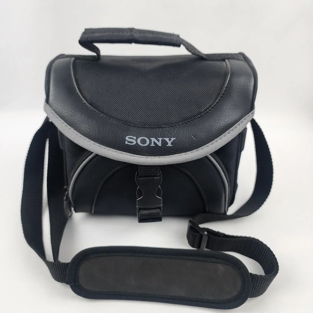 Sony LCS-X20 Camera Camcorder‎ Soft Carrying Bag Black Adjustable Shoulder Strap